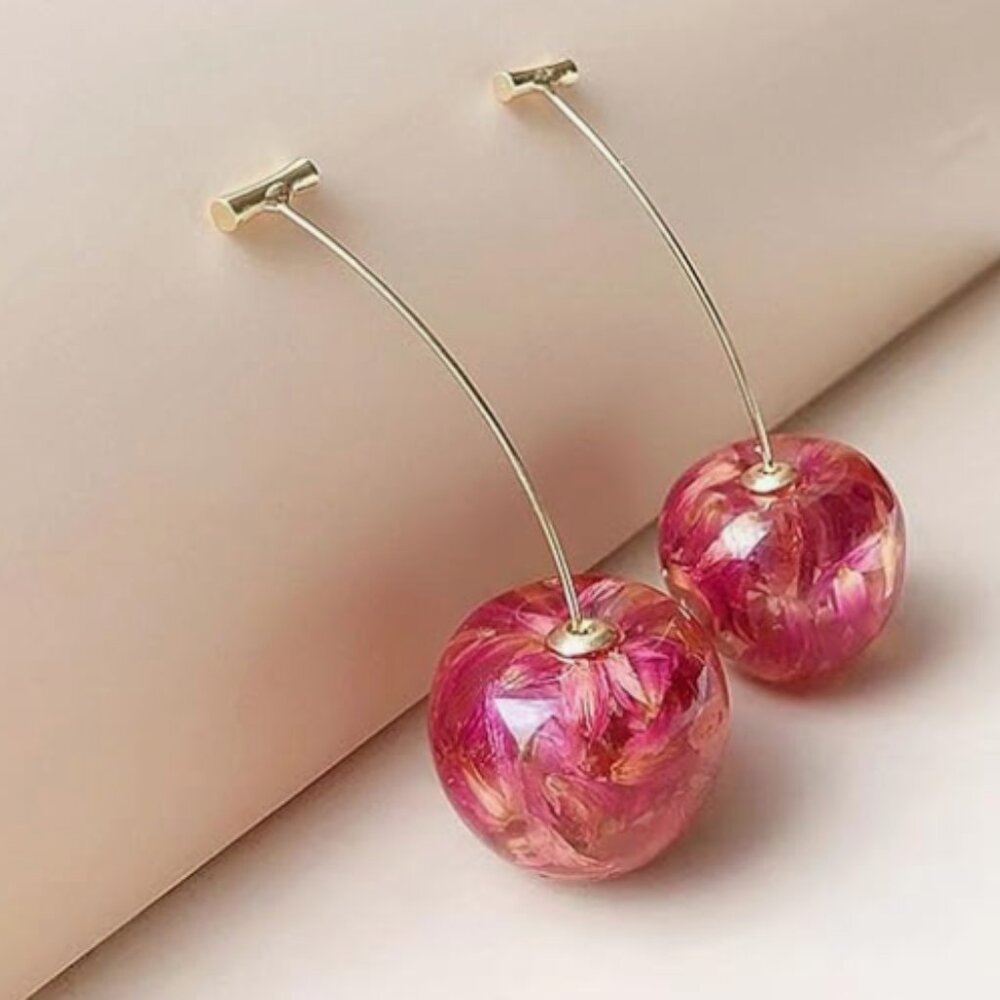 ANTHROPOLOGIE Cherry Earrings - Picture 2 of 6